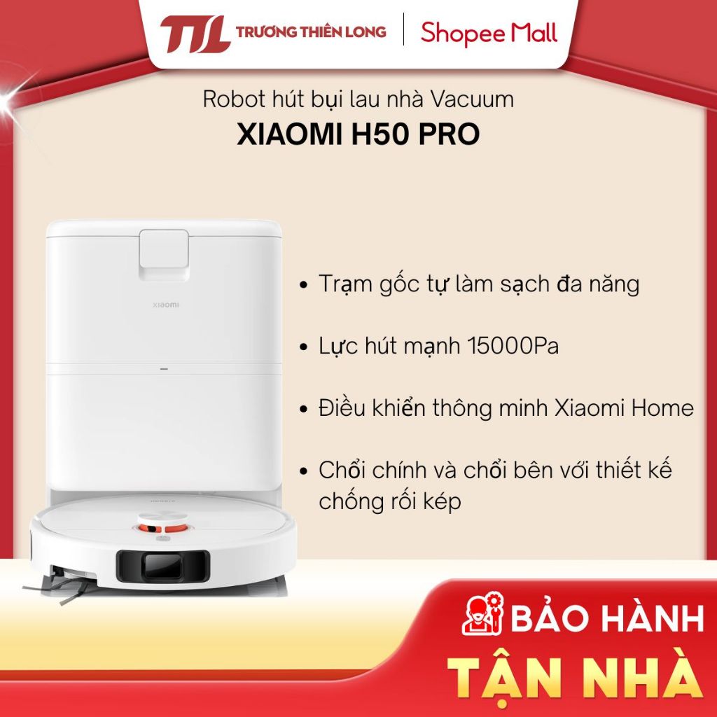 XIAOMI H50 PRO | H50 - Robot Hút Bụi Lau Nhà Xiaomi Vacuum 55W - Chính hãng [TOÀN QUỐC]