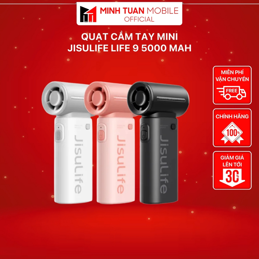 Quạt Cầm Tay Mini JisuLife Life 9 5000 mAh