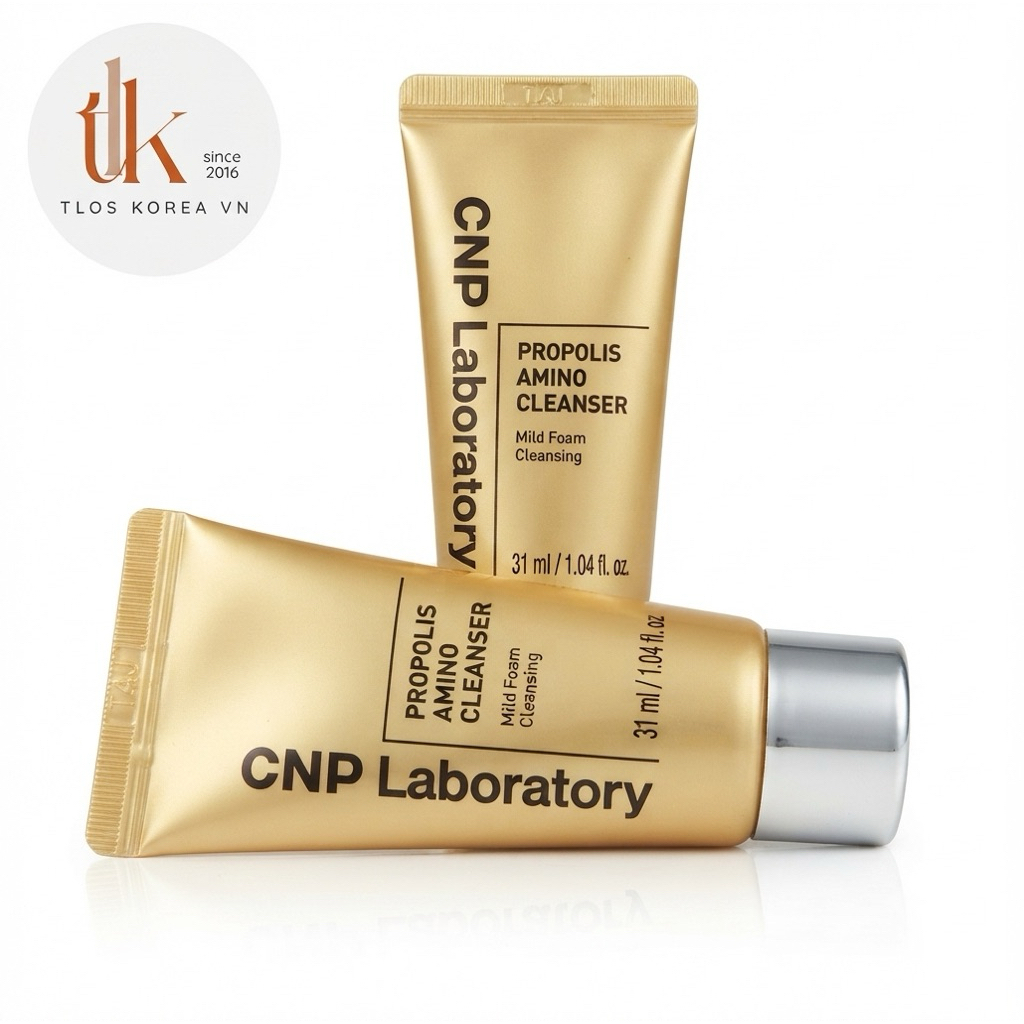 Sữa Rửa Mặt CNP Keo Ong Làm Sạch Tái Tạo Da Propolis Amino Cleanser 31ml