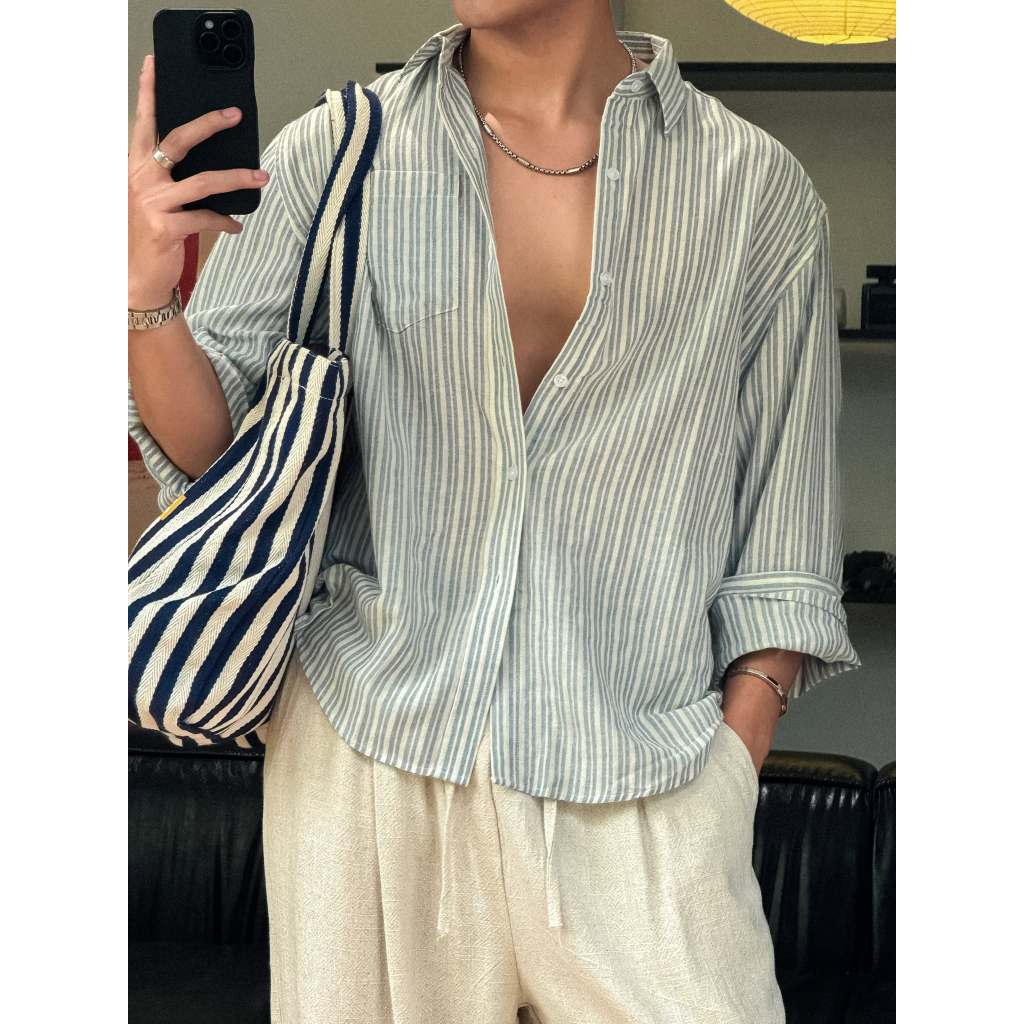 Áo Sơ Mi Nam B Brown Vải Linen Phong Cách Thoải Mái Trẻ Trung – Nomad Linen Shirts