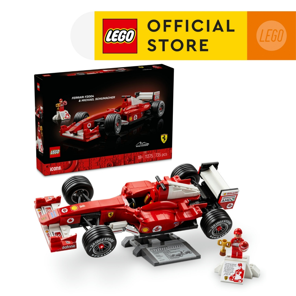 LEGO ICONS 11375 Đồ Chơi Lắp Ráp Xe Đua Ferrari F2004 Và Tay Đua Michael Schumacher (735 Chi Tiết)