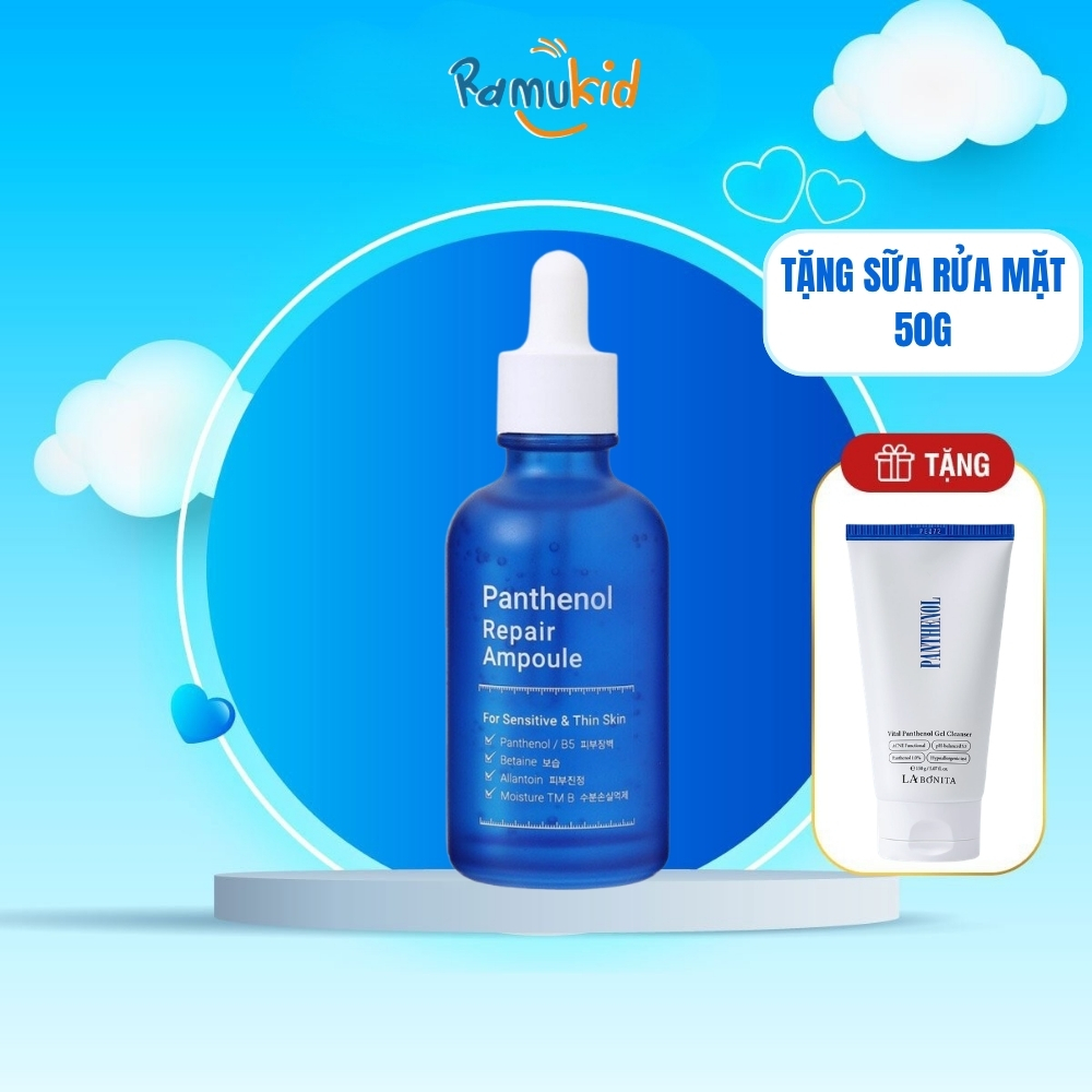 Serum Phục Hồi Da La bonita Pathenol Repair Ampoule 50ml với 5% B5 giúp phục hồi da mỏng yếu
