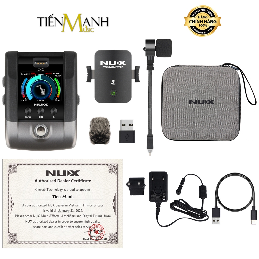 [Chính Hãng] Mic Thu Phát Không Dây Cho Saxophone Nux B6 Pro - Wireless System Micro Microphone B-6