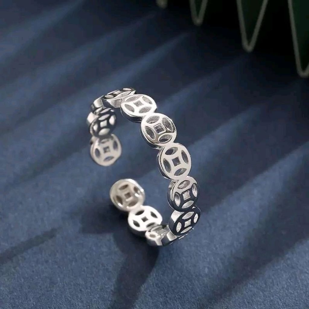 Nhẫn ba.c kim ti.en nữ free size, tặng kèm hộp (Ms:2190, N1050)