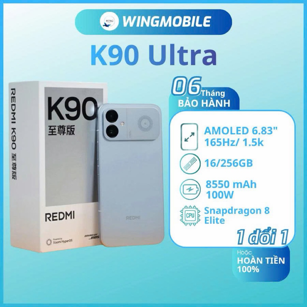 K90 Ultra newseal 16/256 BH 1 đổi 1 - Wingmobile | BigBuy360 - bigbuy360.vn
