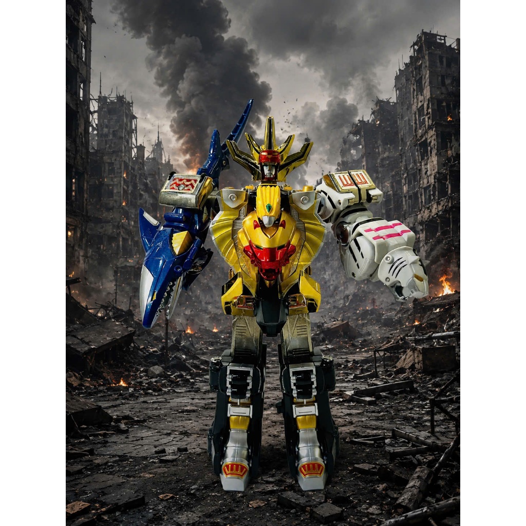 DELUXE MEGAZORD AUTH - ĐỒ CHƠI LẮP GHÉP DX GAO KING - Deluxe Wild Force Megazord no box