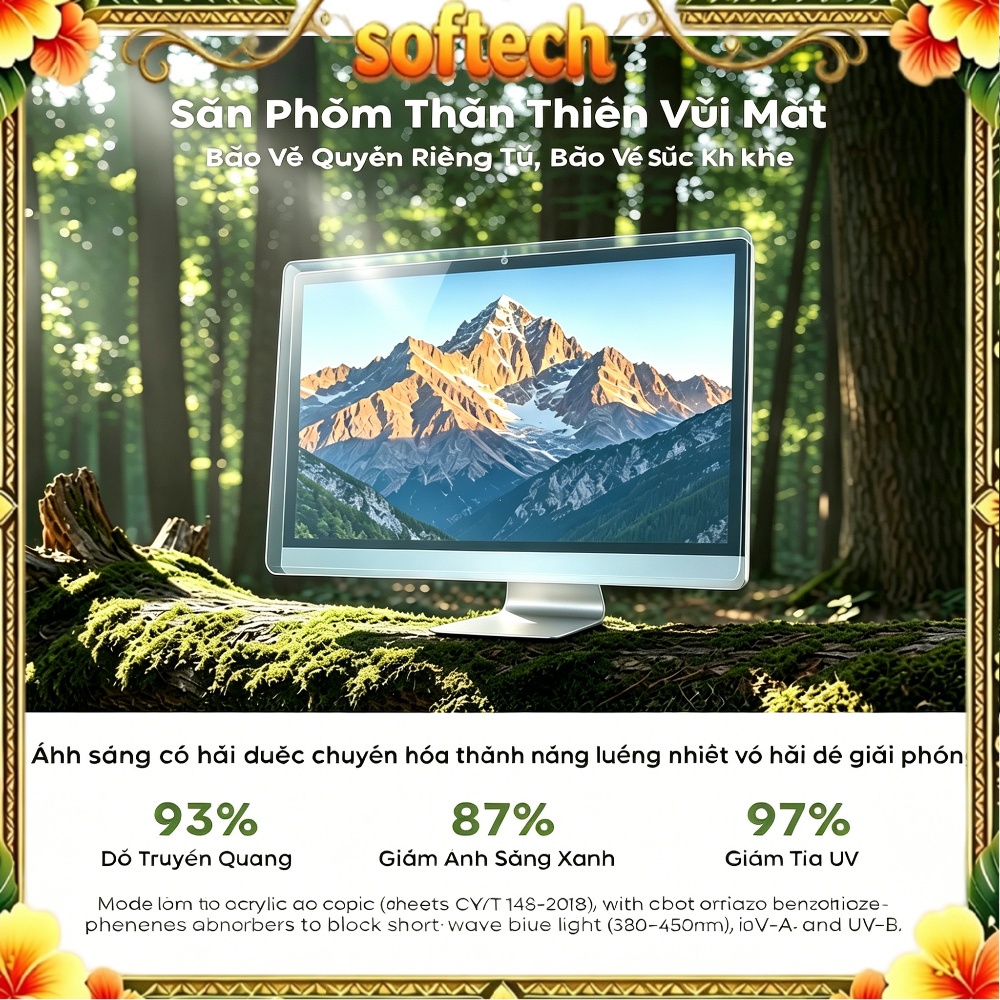 Bộ lọc chống ánh sáng xanh treo cho Laptop 15.6"-24" 27Inch Hanging Screen Protector 16: 9 PC màn hì