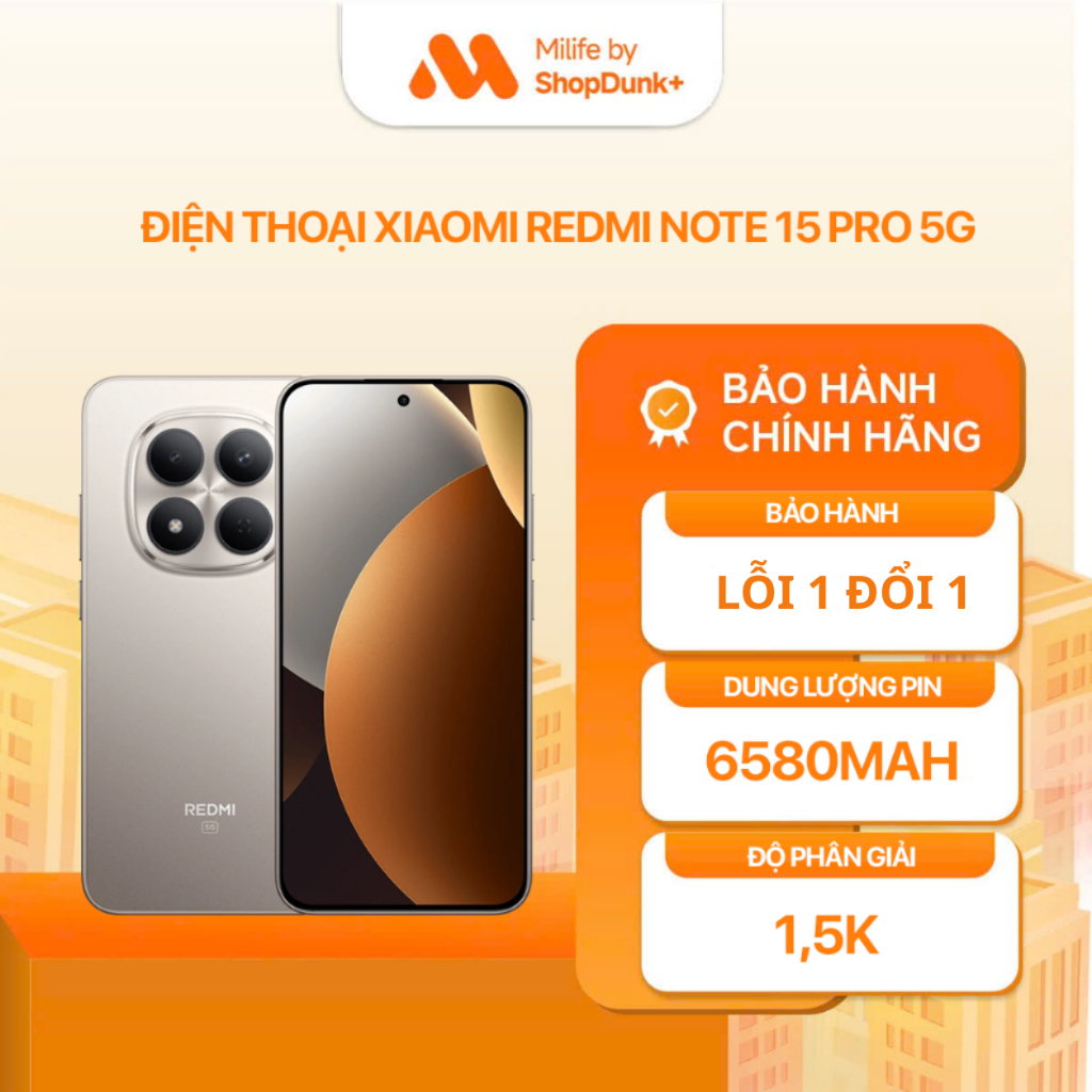 [Livestream] Điện thoại  Xiaomi Redmi Note 15 Pro 5G  (8+256) | (12+256) | Bảo Hành Chính Hãng