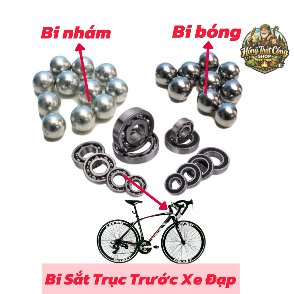 (2Kg) Bi Sắt Trục Xe Đạp Bóng/Nhám Siz 6.35mm 7mm 7.5mm 8mm