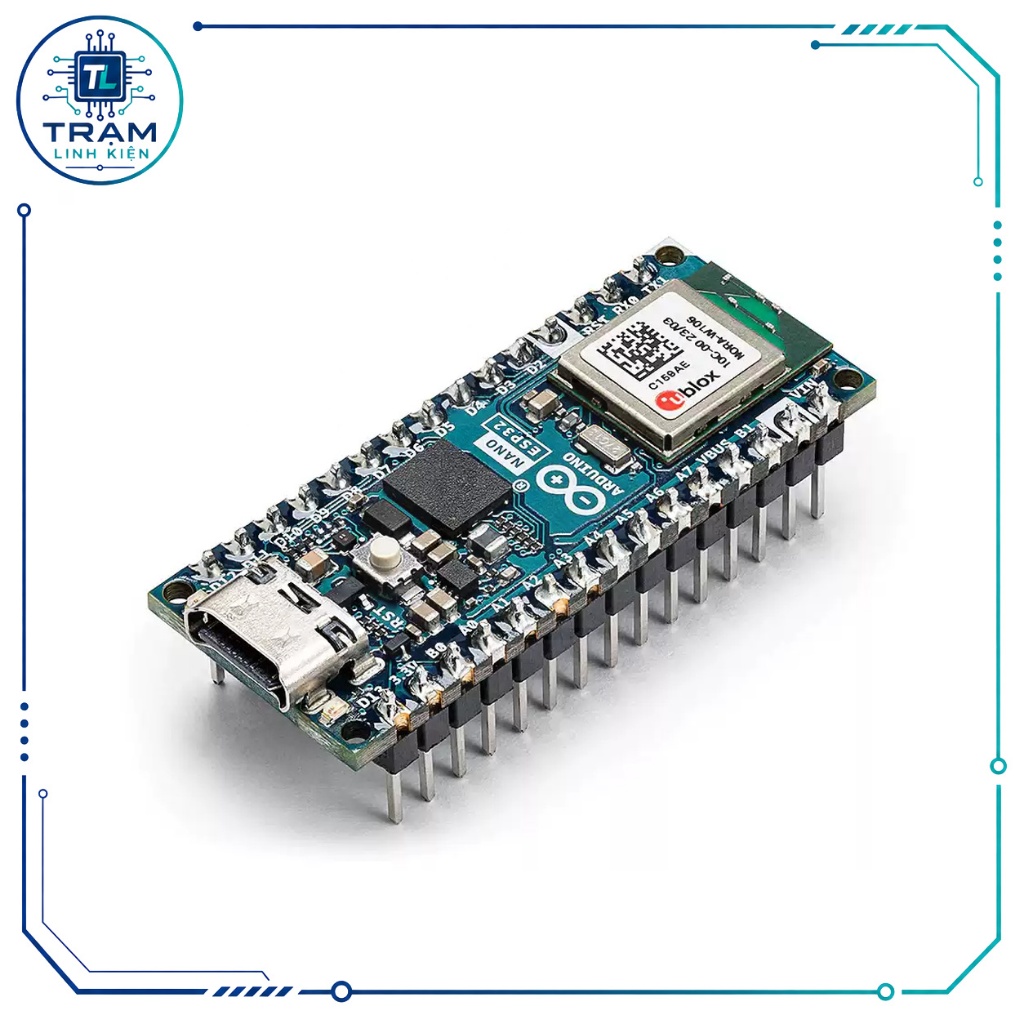 Arduino Nano ESP32 kèm chân cắm ABX00083 NORA-W106 ESP32-S3