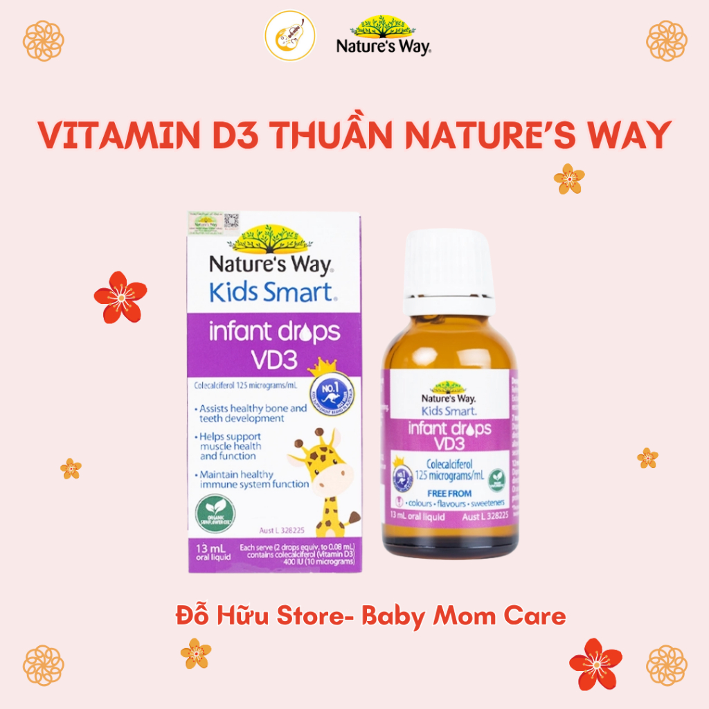Vitamin D3 Thuần Nature's Way Kids Smart Infant Drops VD3