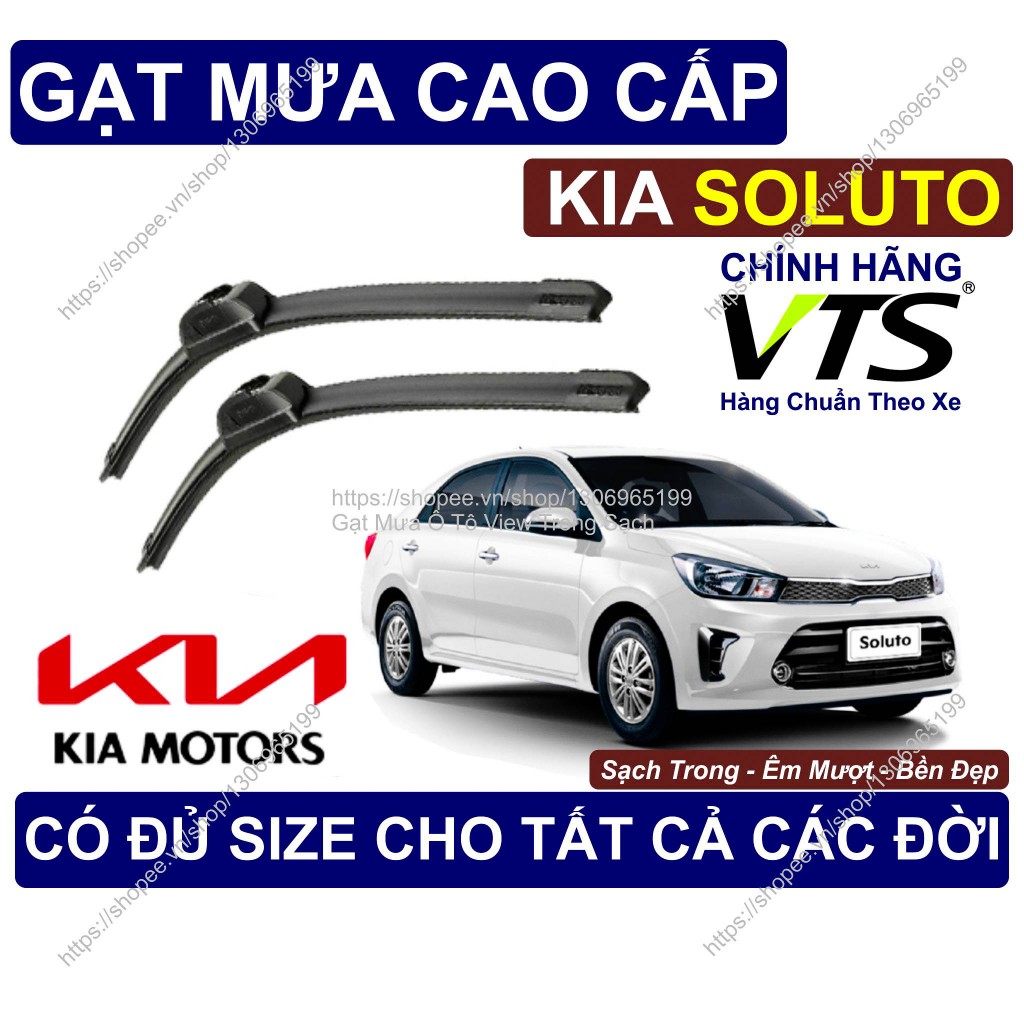 Gạt Mưa Sạch Êm Bền Kính Lái KIA SOLUTO, Cặp Gạt Mưa Kính Lái KIA SOLUTO, Có Đủ Size Cho Các Đời Xe 