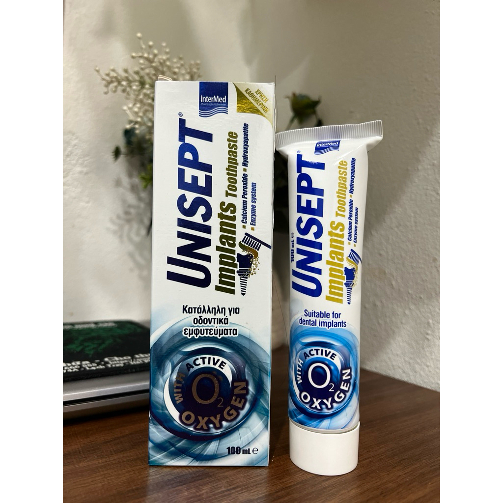 Kem Đánh Răng Unisept Implant Ngừa Viêm lợi, Hôi Miệng, Viêm Quanh Implant, Chân Răng Sứ, Tuýp 100ml