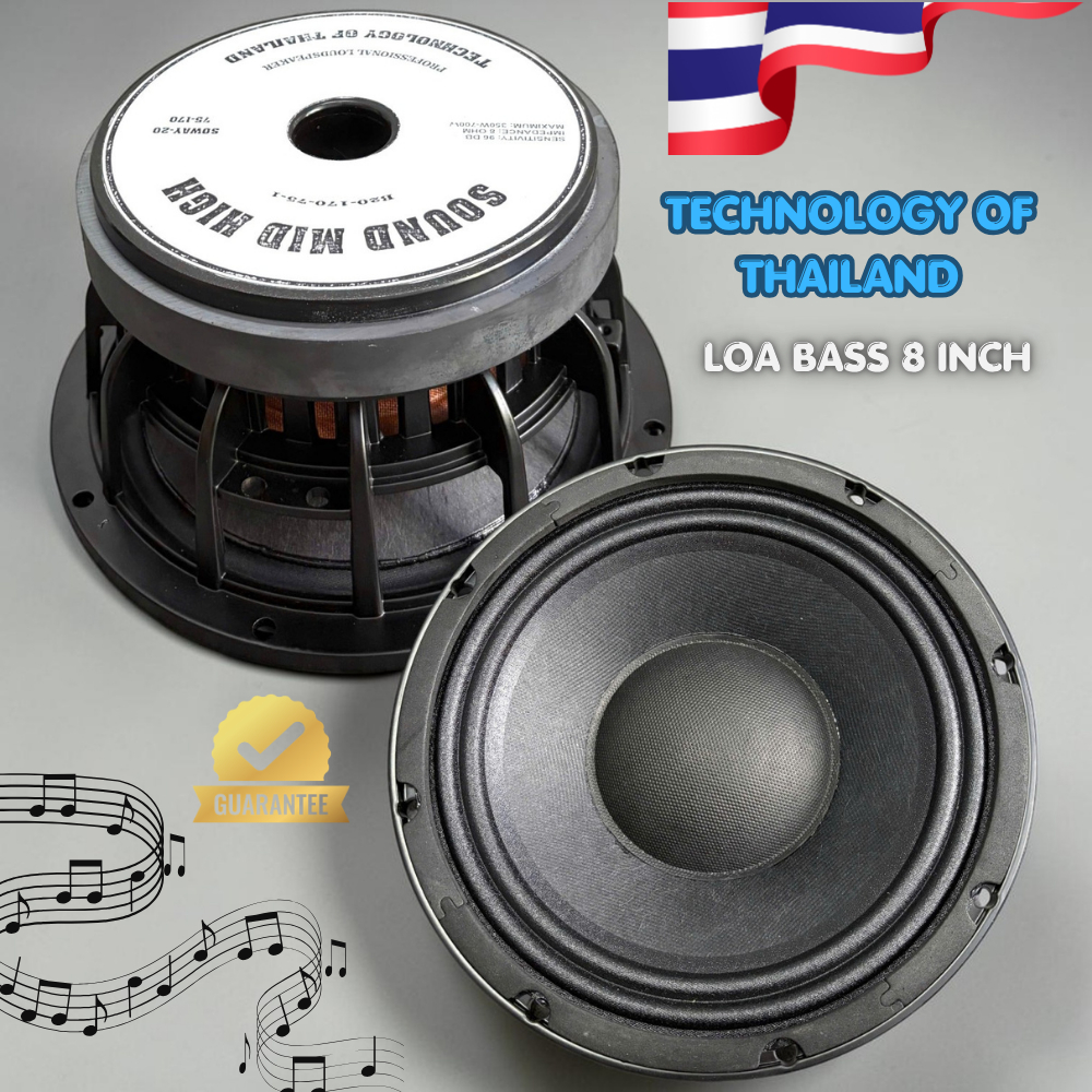 CỦ LOA BASS 20 RỜI COIL 75 TỪ 170 MÀNG VẢI HÀNG THÁI LAN NGUYÊN CHIẾC ( GIÁ 1 CÁI )