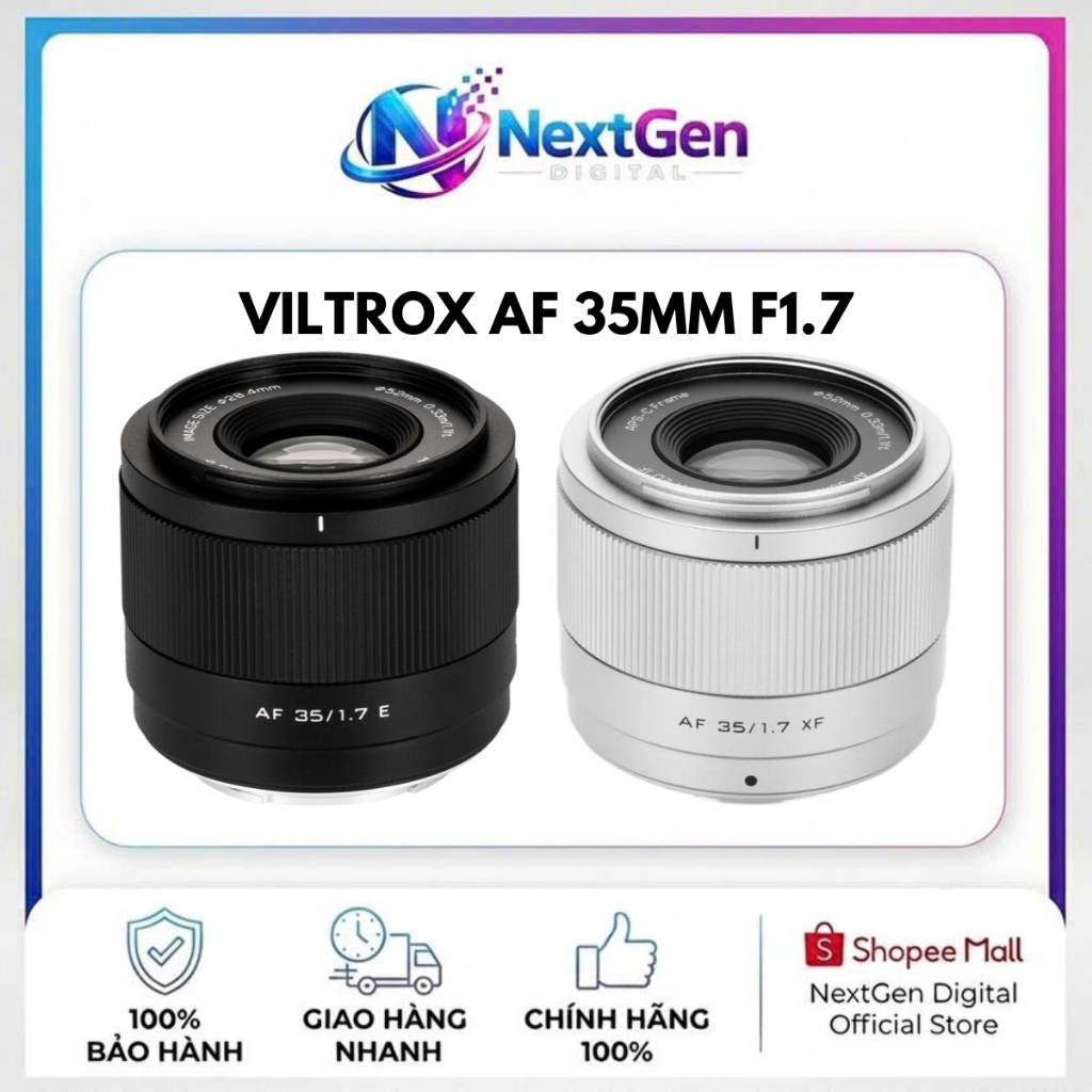 Ống Kính Viltrox AF 35mm F1.7 | Hàng Mới Chính Hãng