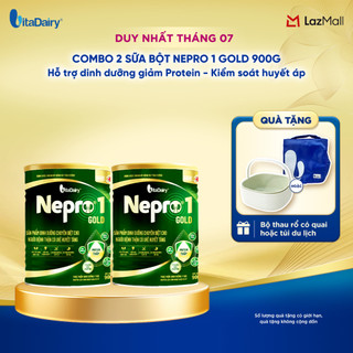 [COMBO 2 LON] Sữa bột Nepro 1 Gold lon 900g - Phù hợp chế độ dinh dưỡng đặc biệt (dành cho người tiểu đường)