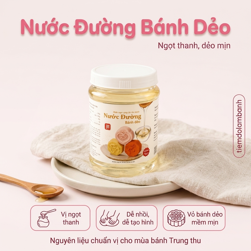 Nước Đường, Nước đường Bánh Dẻo, Nước Đường bánh dẻo ít ngọt Làm Vỏ Bánh Trung Thu Dẻo, Tạo Độ Dẻo M