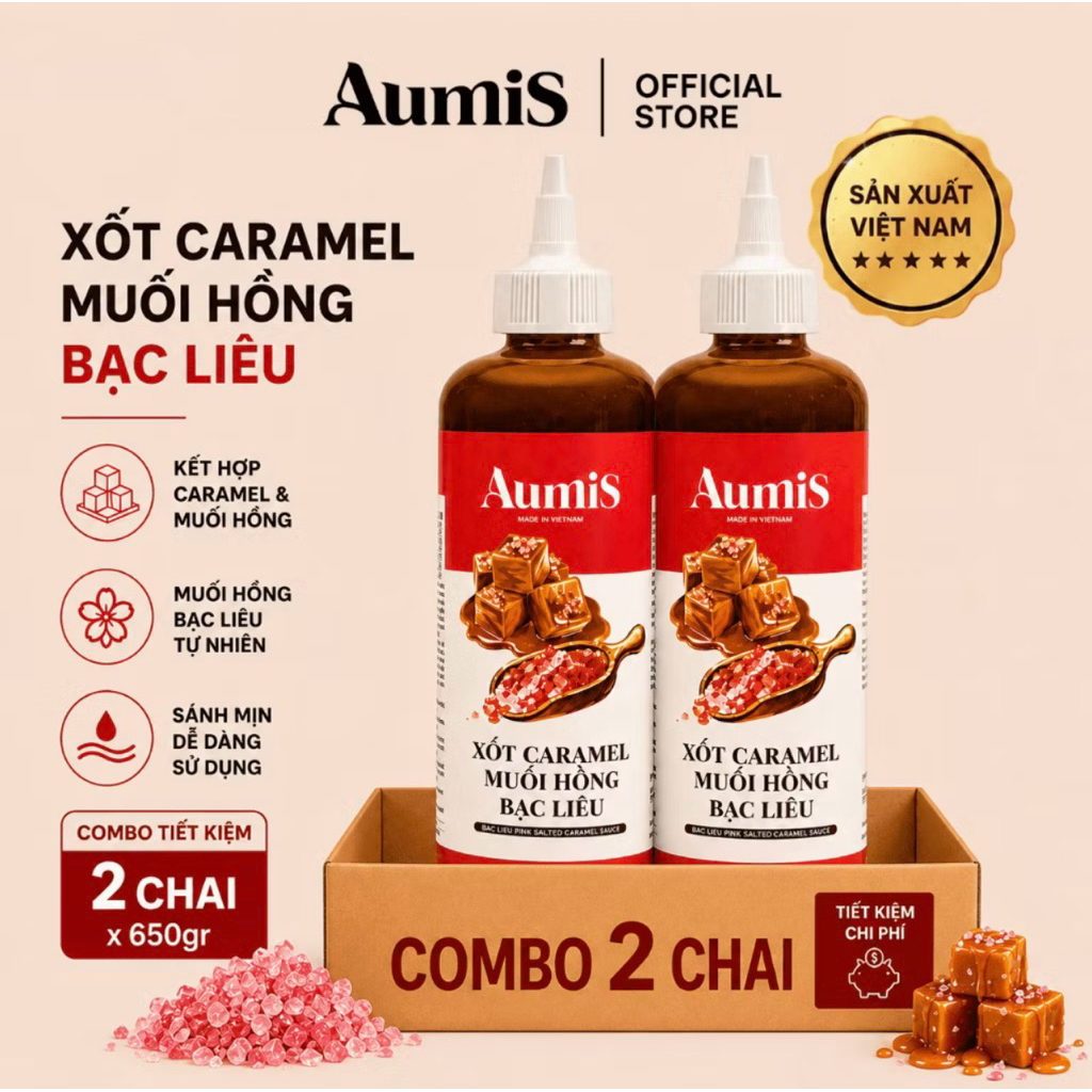 Sốt Caramel Muối Hồng Bạc Liêu / Sauce Salted Caramel