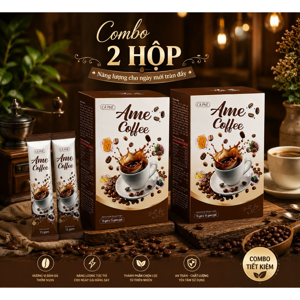 [Deal Hời] Combo 2 Hộp Cà Phê Enzim Amee Phiên Bản Cải Tiến