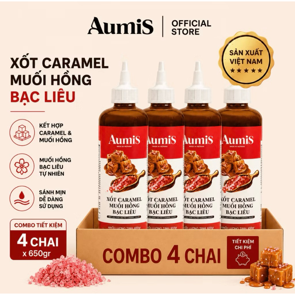 Sốt Caramel Muối Hồng Bạc Liêu / Sauce Salted Caramel