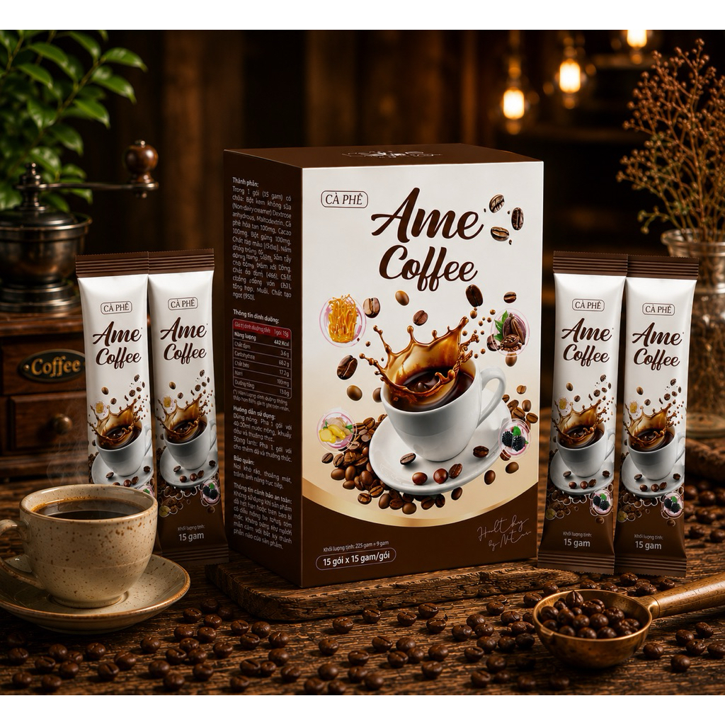 [MỚI] CÀ PHÊ ENZIM A.ME NÂU / HỘP 15 GÓI