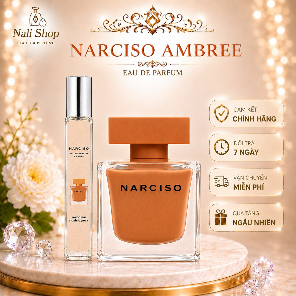 Nước Hoa Nữ Nar Amber (Na Cam) 50ML Thơm Lâu 6-8H Ngọt Ngào ,Thanh Lịch ,Cuốn Hút | NALI SHOP