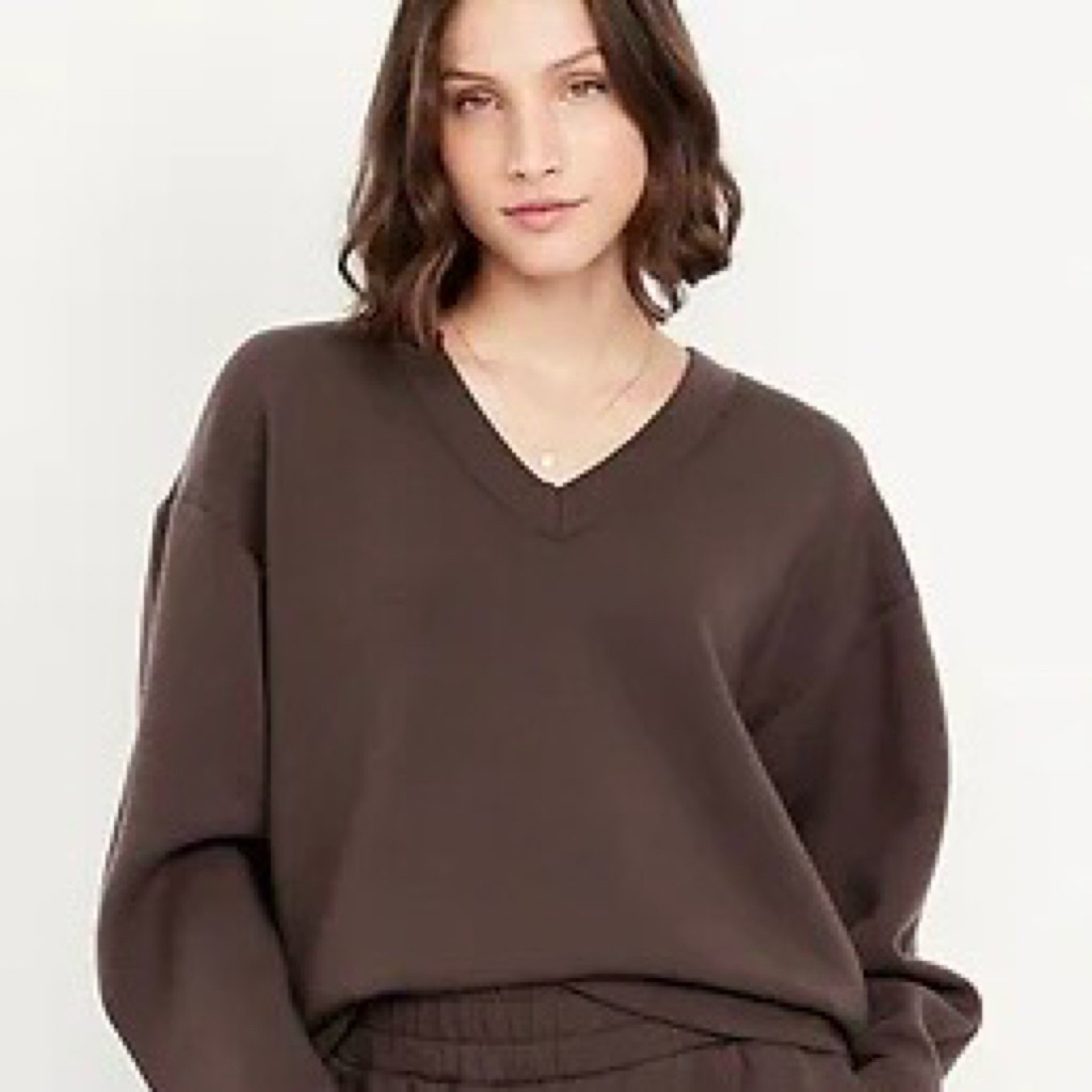 Sweatshirt Nữ cổ tim 0LD NAVY
