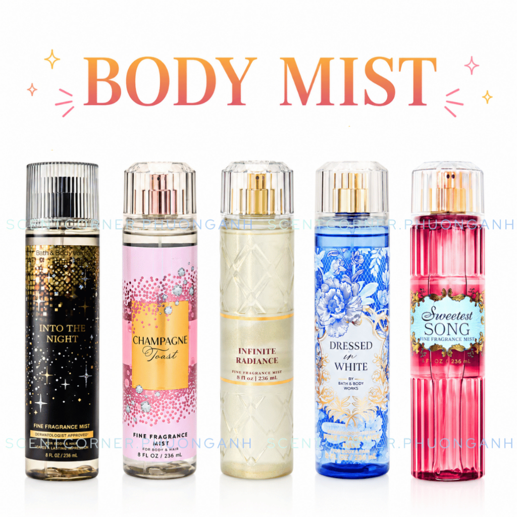 [ NHIỀU MÙI ] Xịt Thơm Toàn Thân Body Mist 236ml