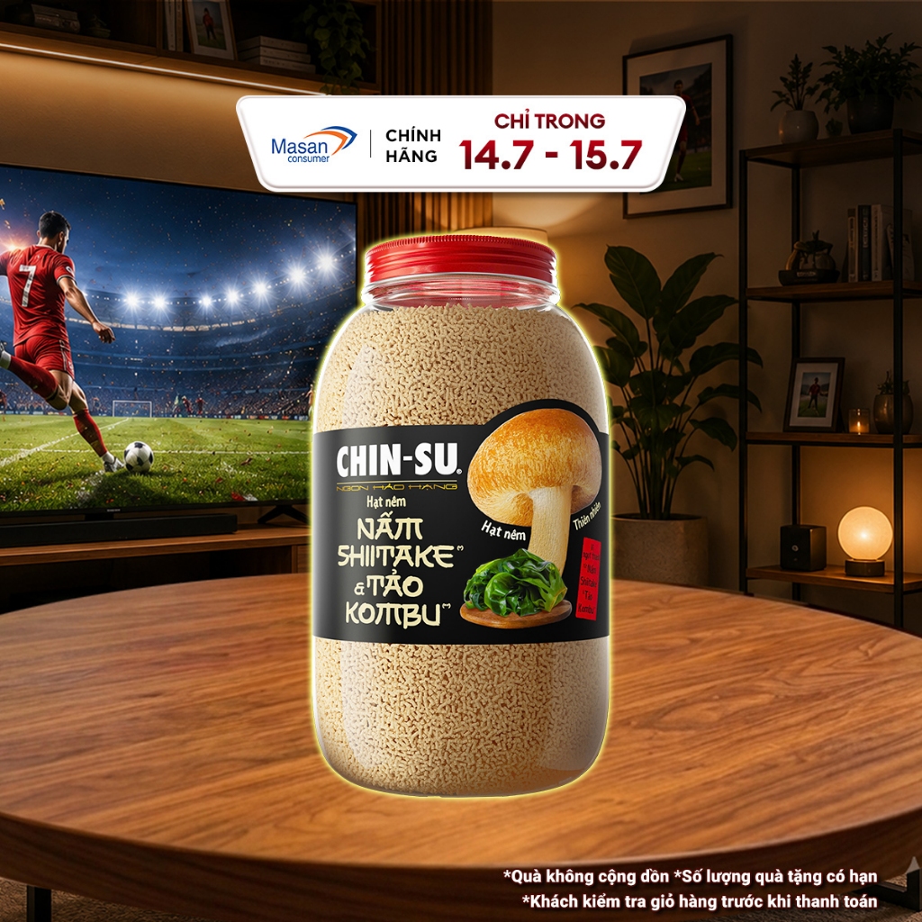 [Chọn loại] Hạt Nêm CHIN-SU Nấm Shiitake & Tảo Kombu Hộp 450g