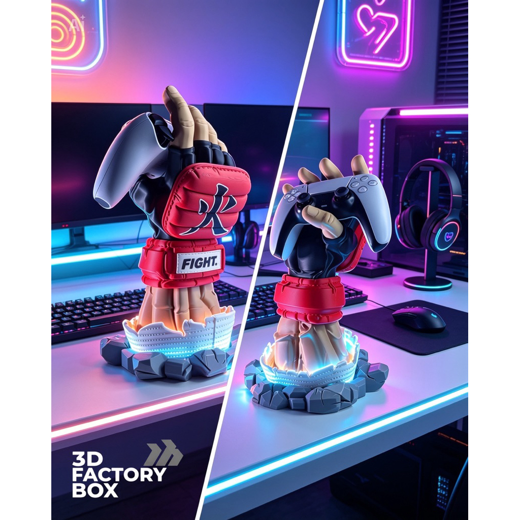 Giá Đỡ Tay Cầm Chơi Game Street Fighter Universal Controller Stand Kệ Trưng Bày Controller PS5 PS4 X