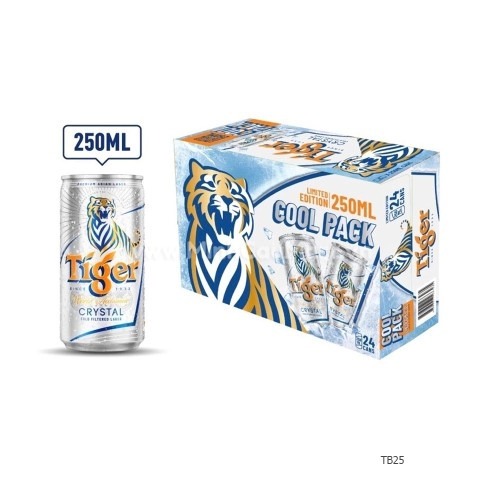 Thùng 24 lon Bia Tiger Crystal 250ml