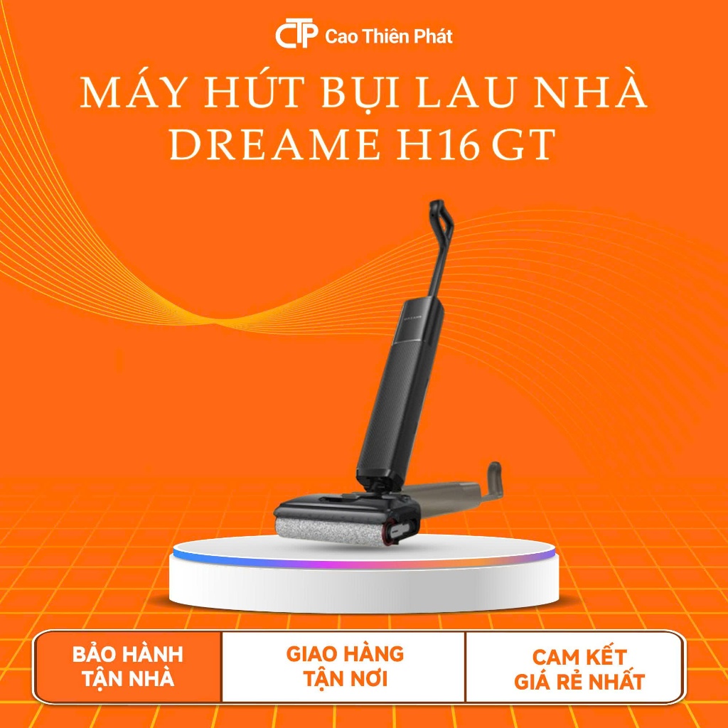 Dreame H16 GT Máy hút bụi lau sàn không dây | thiết kế siêu mỏng 9.9cm | lực hút cực đại 23.000Pa | 