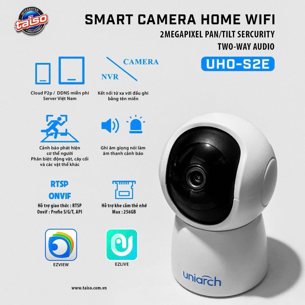Camera Wifi Uniarch UHO-S2E 2mp Full HD ( Không kèm thẻ) Chính hãng- BH 24T