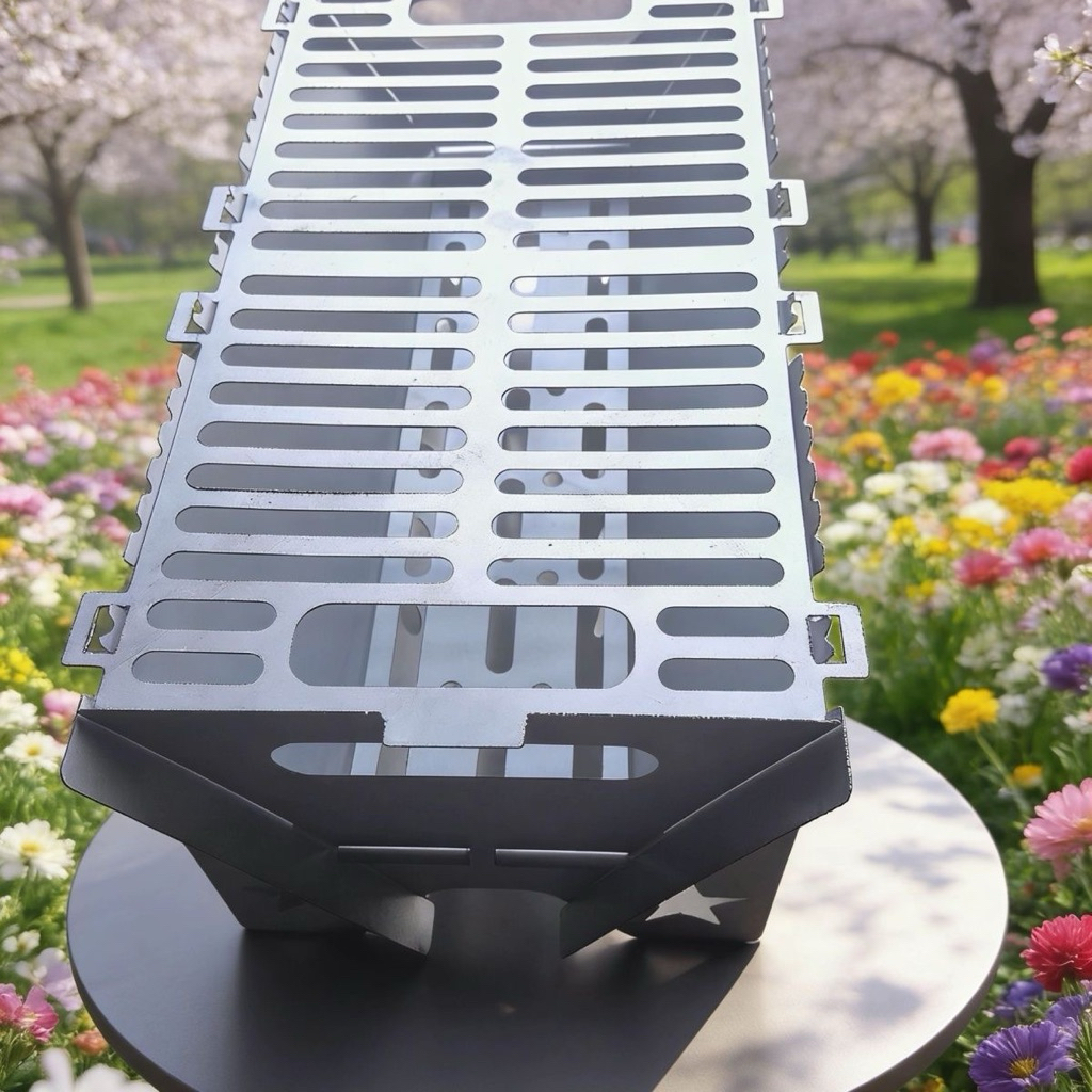 Bếp than nướng thịt 40x20x20 dày 1mm , Bếp than dã ngoại Bếp BBQ ngoài trời than