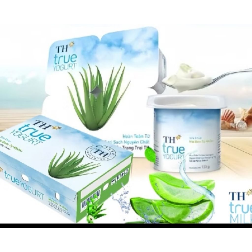 Sữa chua Nha Đam & các loại sữa chua khác tự nhiên Th True Milk yogurt 100g .