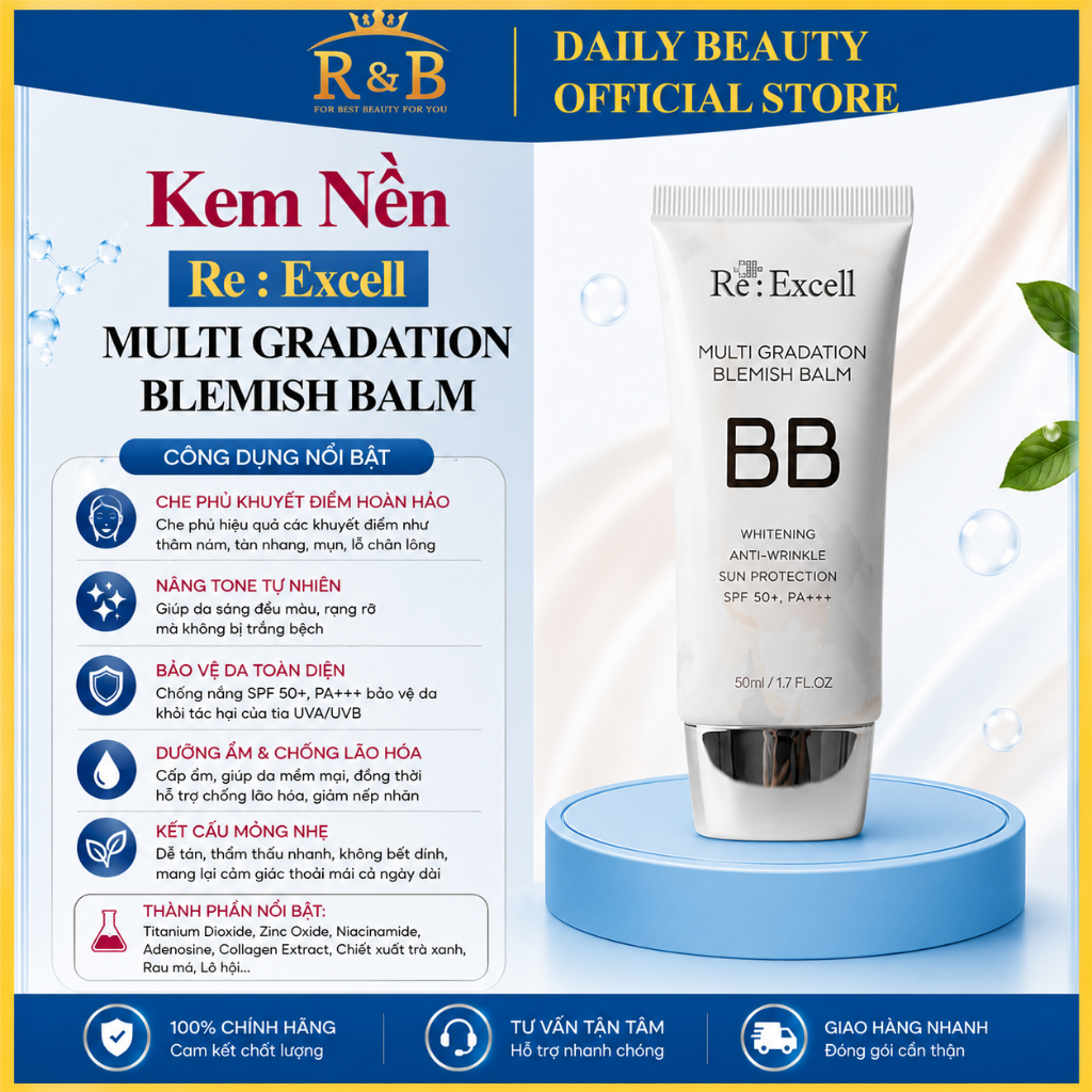 Kem Nền BB Cream Re : Excell Daily Beauty Multi Gradation Blemish Balm Hàn Quốc