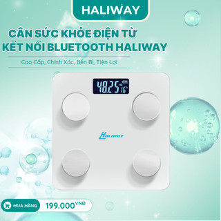 Cân Điện Tử HALIWAY Sạc USB Kết Nối Bluetooth Phân Tích Chỉ Số Cơ Thể, Bảo Hành 6 Tháng C4