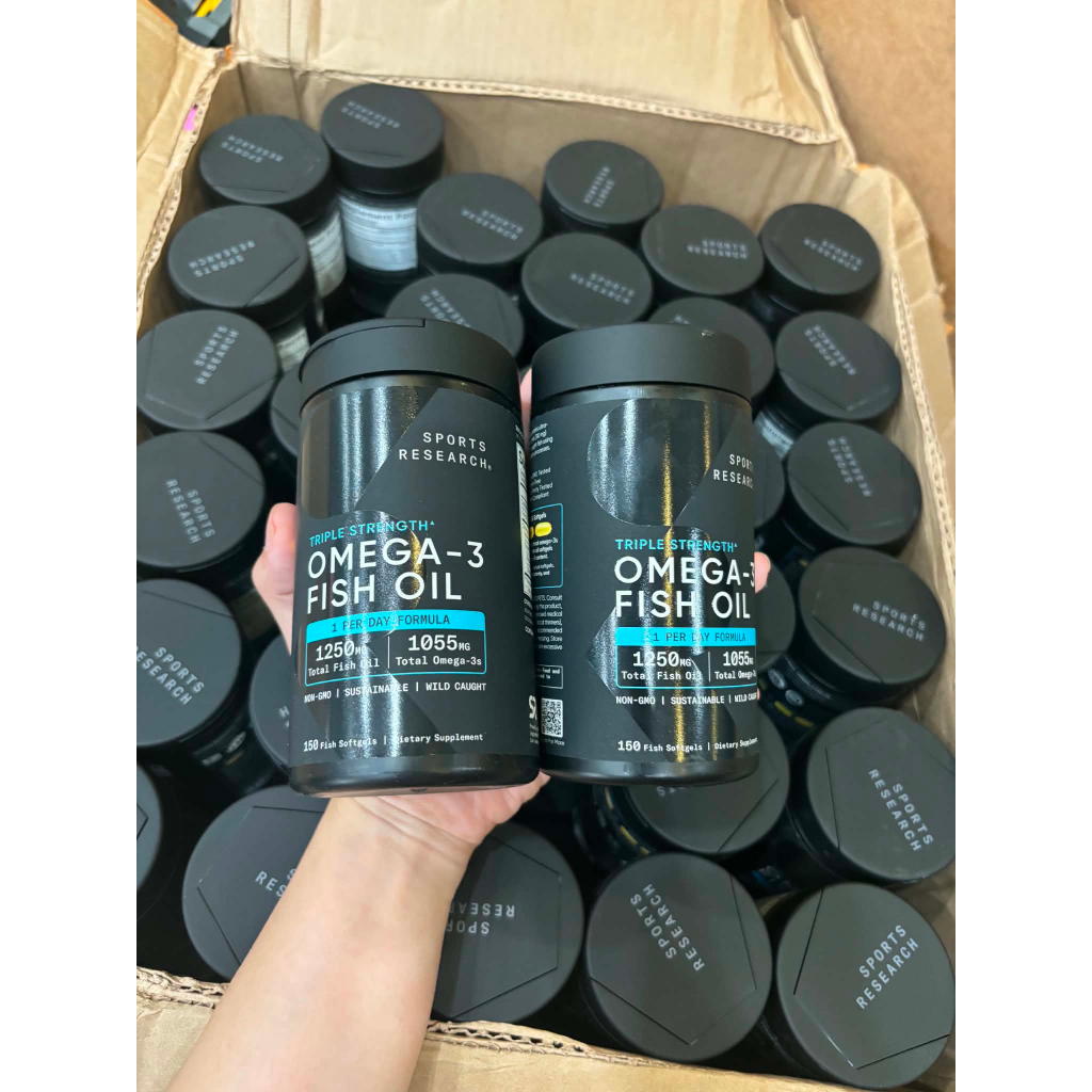 (Bill Costo - Date 2029) Dầu cá SR Triple Strength Omega-3 Fish oil - 150 viên từ Sports Research
