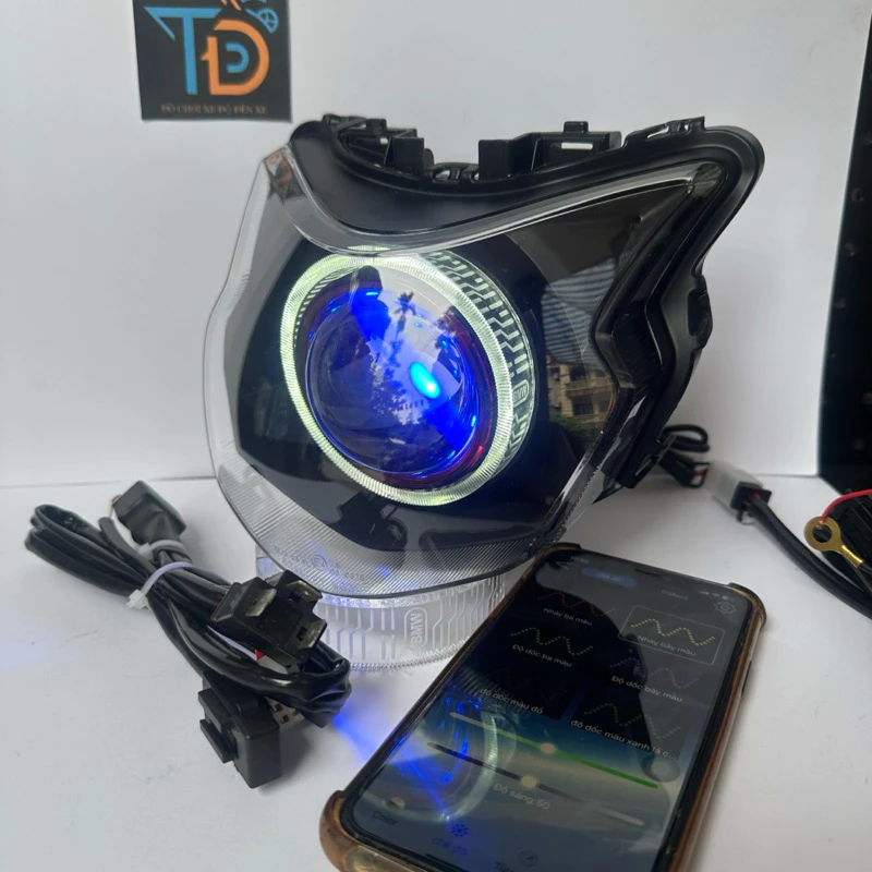 Đèn pha Vision độ bi cầu M10 V4 Smart Light và E11 đổi 7 màu qua app bảo hành 12 tháng