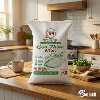 Gạo St25+ Luá Vụ Mới Dẻo Vừa , Mềm Cơm , Thơm Nhẹ ( 5Ky )
