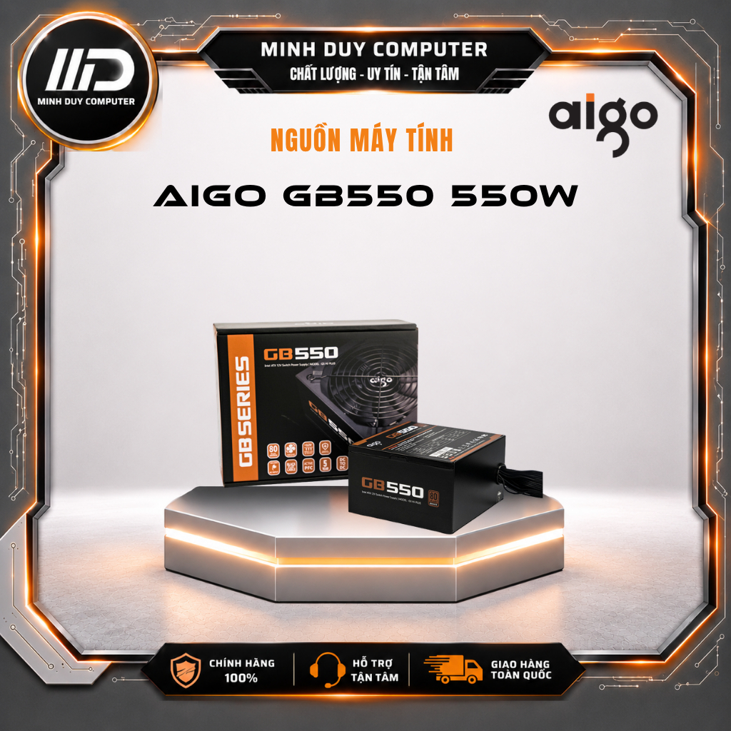 Nguồn máy tính Aigo GB550 550W - 80+ Bronze