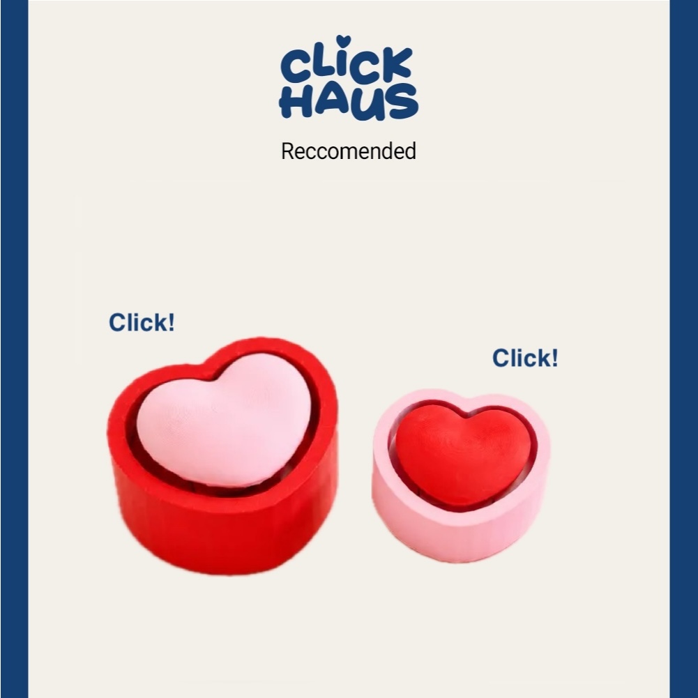 [CLICKER/ FIDGET] Móc Khóa Tim Tym Cubic Clicker 3D | Heart Clicker Fidget Toy | Quà Tặng Cute Click