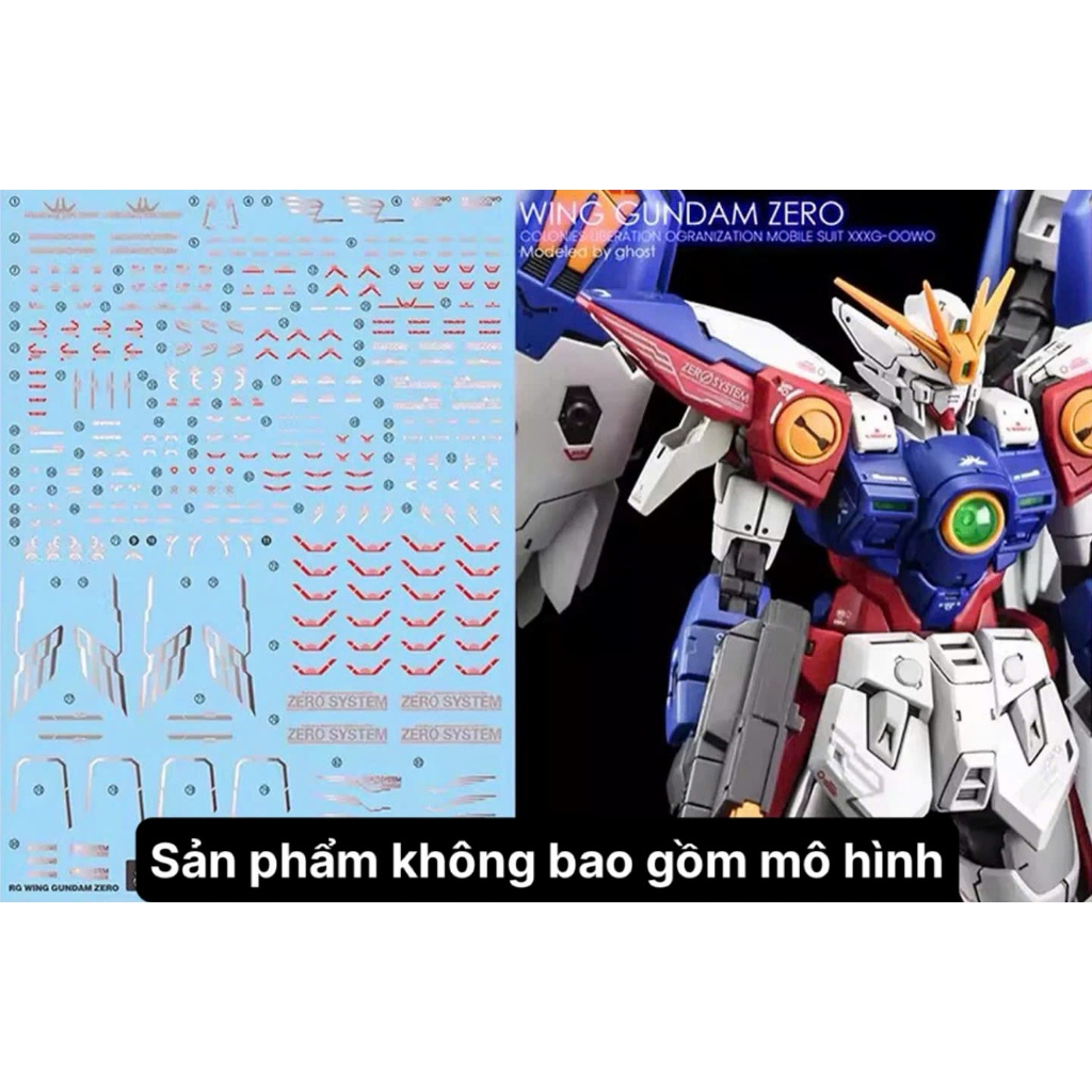[Ghost] Decal/Đề can nước mô hình RG Wing Gundam Zero