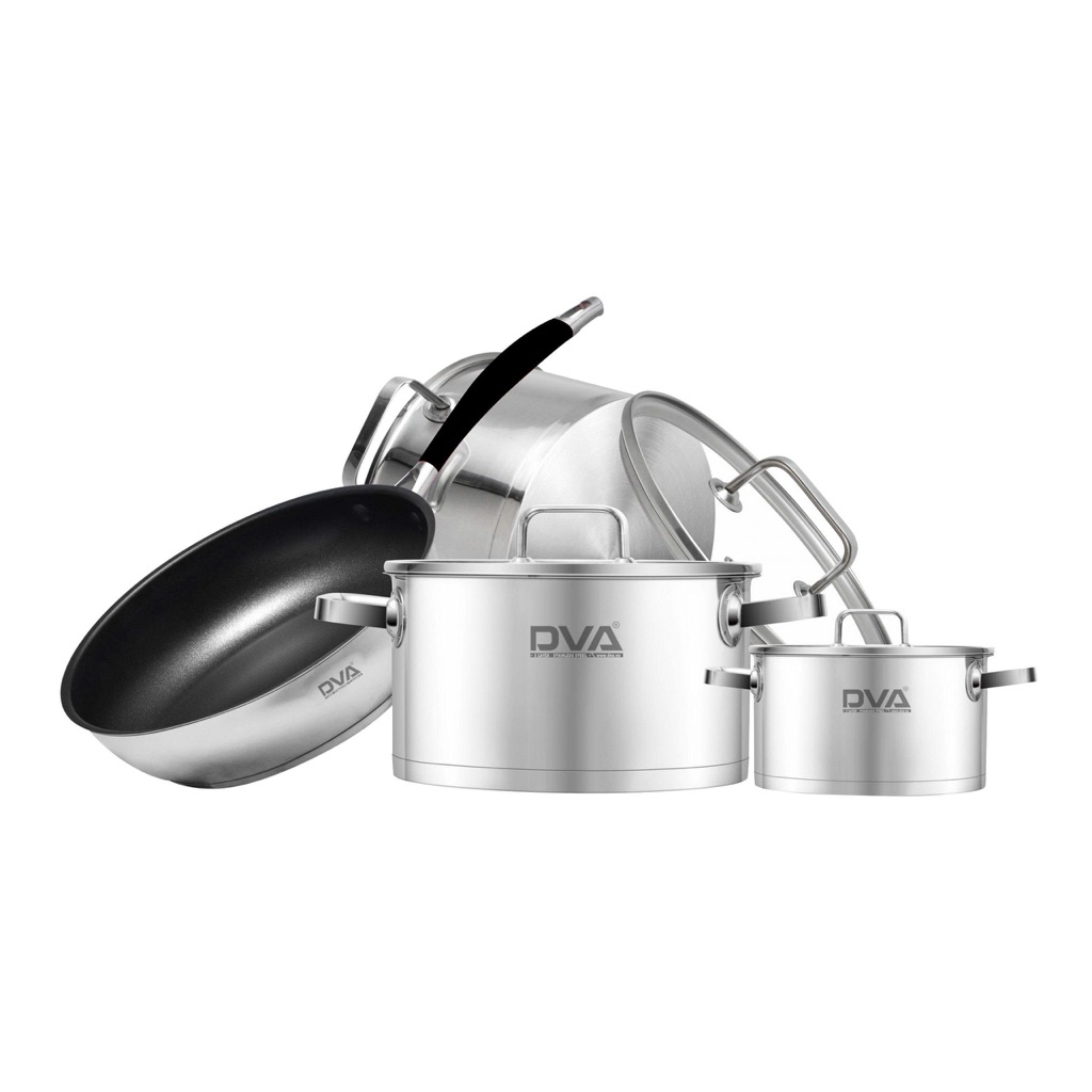 BỘ NỒI CHẢO INOX DVA A66