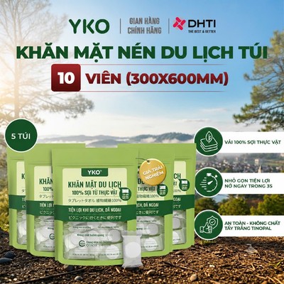[COMBO KHĂN MẶT NÉN] du lịch Yko chất liệu từ sợi tự nhiên, dùng 1 lần phù hợp đi công tác, gia đình du lịch