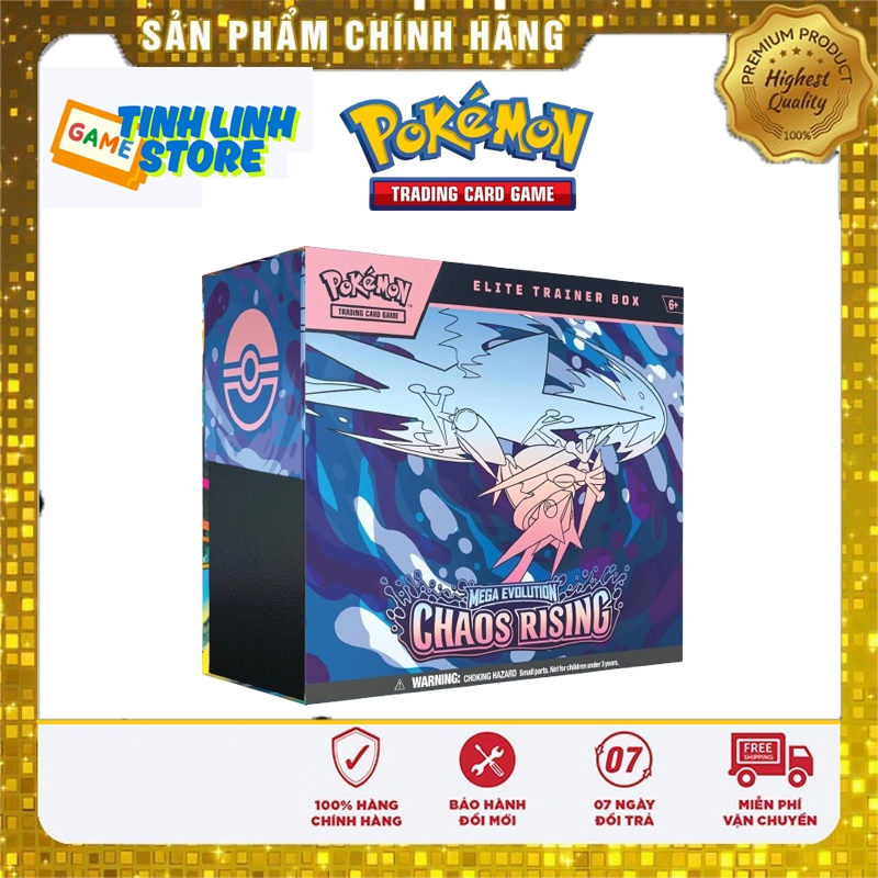 Hộp Bài Pokémon TCG ME04 Mega Evolution Chaos Rising Elite Trainer Box (ETB) - Chính Hãng