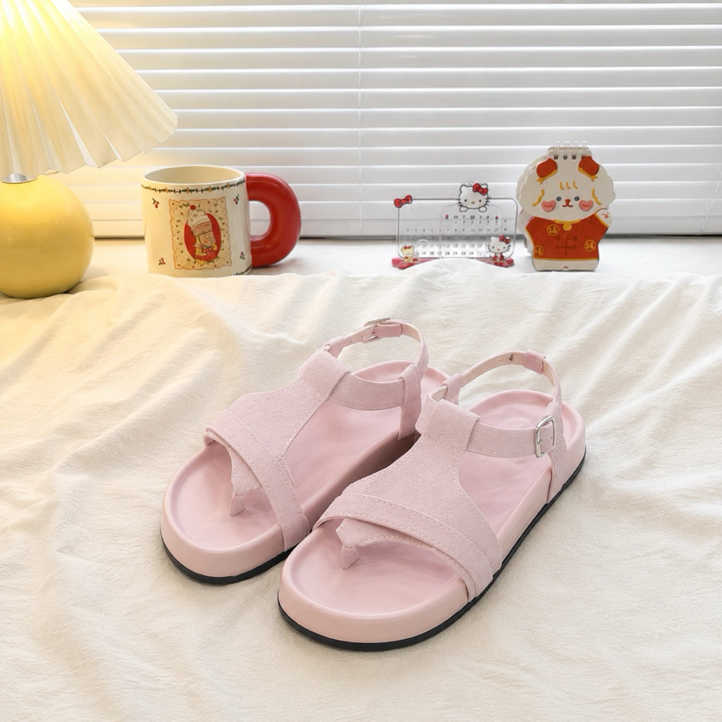 Dép Sandal Quai Hậu Nữ Kẹp Ngón LD2604 Khoá Hậu Da Lộn Nhiều Màu | BigBuy360 - bigbuy360.vn