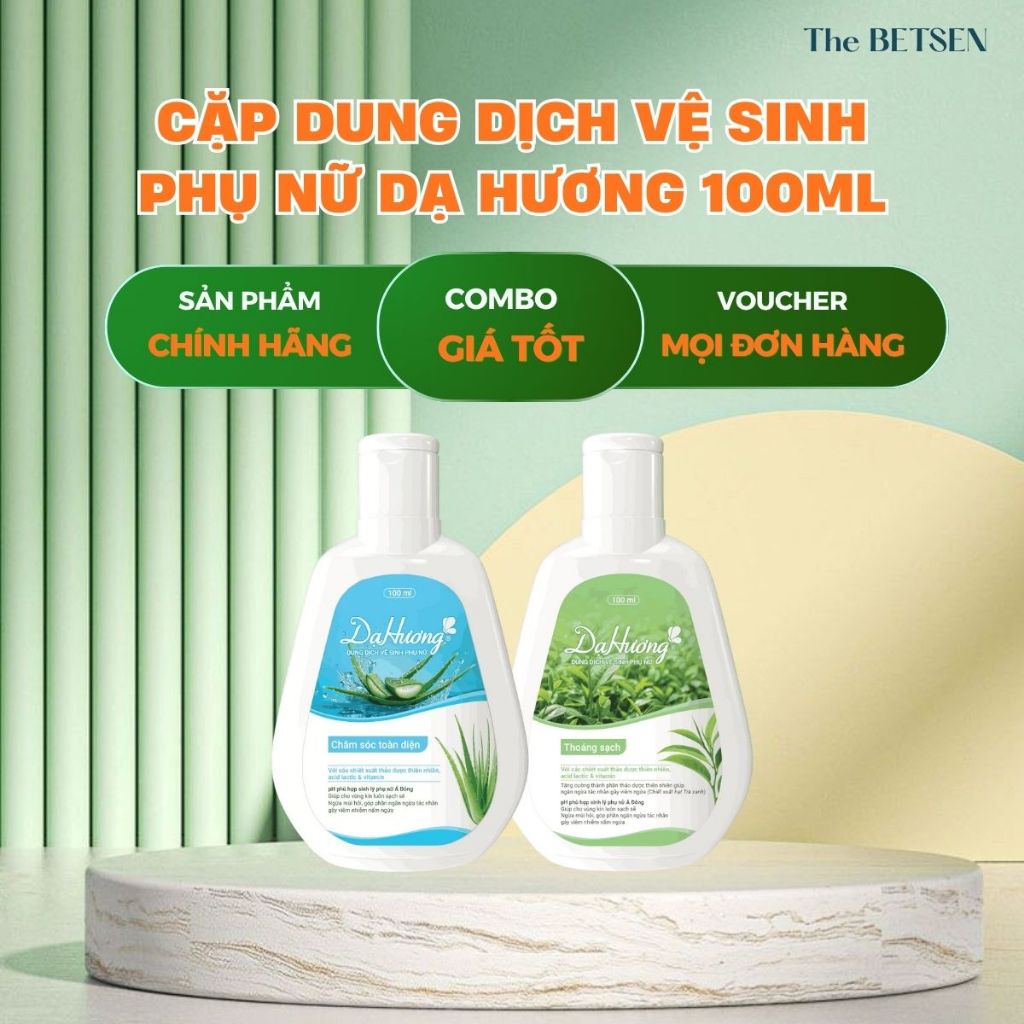 [1 Cặp] Dung Dịch Vệ Sinh Cho Nữ Dạ Hương 100ml Phiên Bản Mới - Hương Trà Xanh/Lô Hội