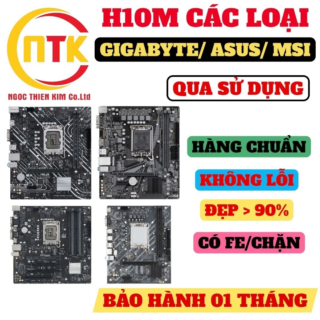 [BẢO HÀNH 01 THÁNG] MAIN H610M-K/ H610M H/ H610M FPT/ H610M VH,... GIGABYTE/ ASUS/ MSI - QUA SỬ DỤNG