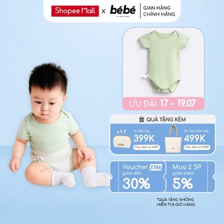 Bodysuit BéBé Tay Ngắn Bé Trai & Bé Gái Cotton Supersoft Siêu Mềm Mát